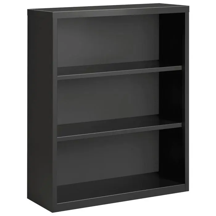 Lorell Fortress Series Steel Bookcase, 3 Shelves, 34-1/2x 12-5/8 x 30 Inches, Charcoal Flash Sale